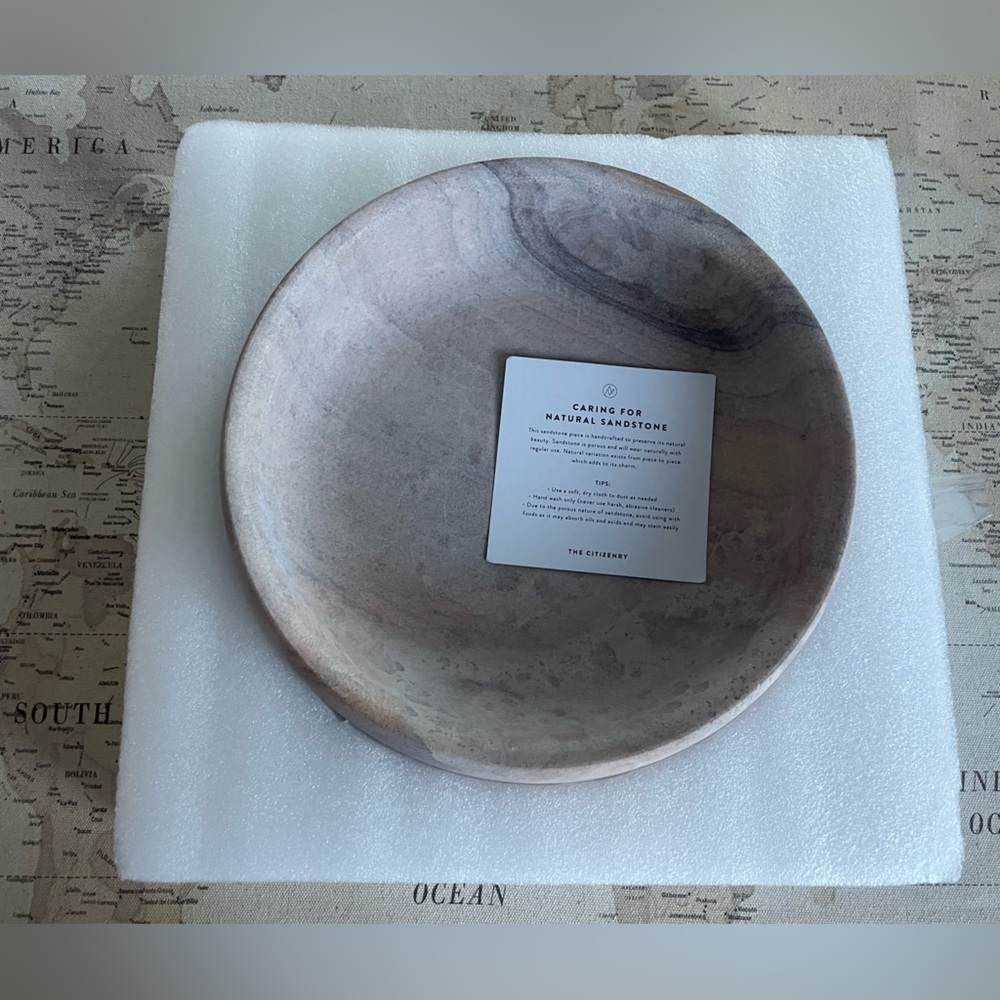 🆕The Citizenry ESHANA Bowl Sandstone Handcrafted - Picture 4 of 6